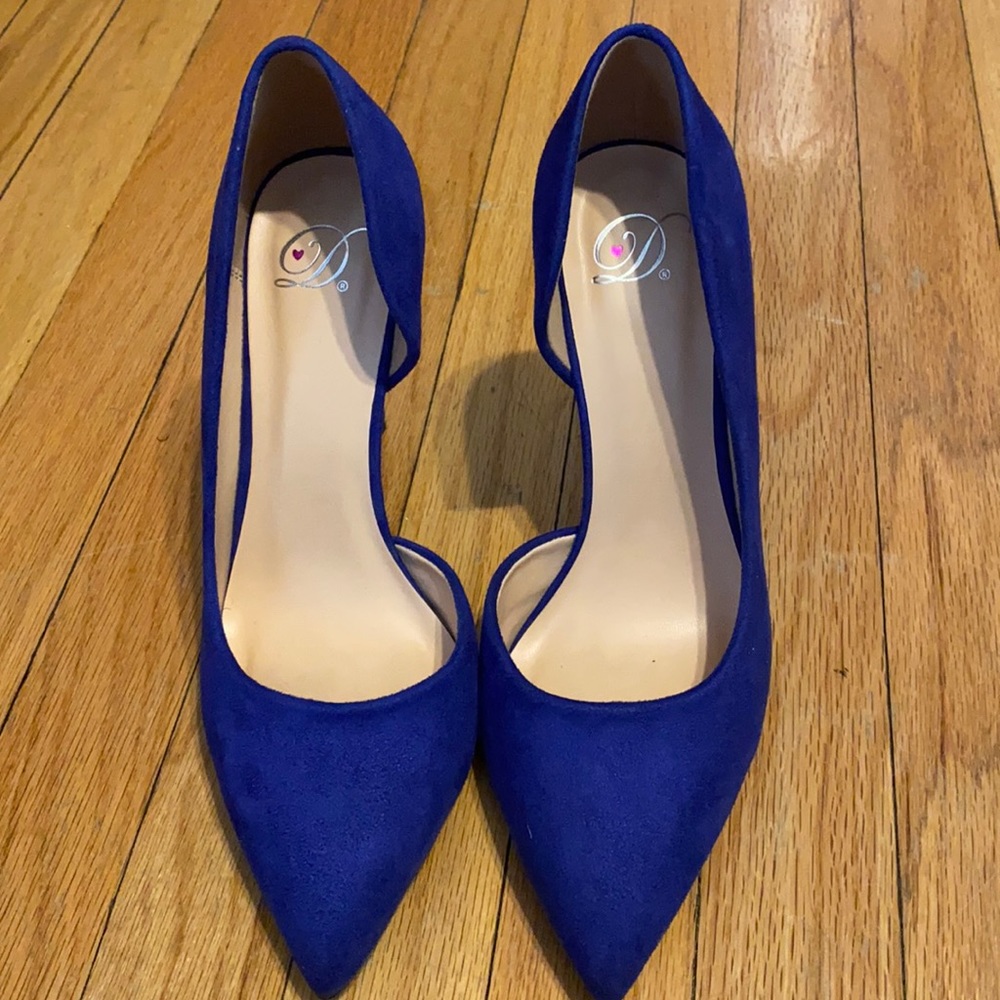 Blue high heels